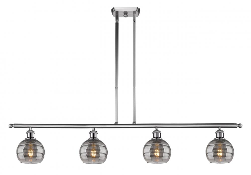 Rochester - 4 Light - 48 inch - Brushed Satin Nickel - Stem hung - Island Light