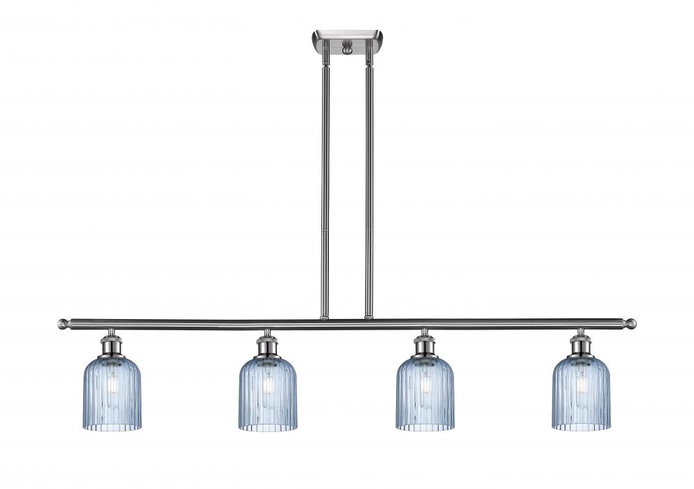 Bridal Veil - 4 Light - 48 inch - Brushed Satin Nickel - Stem hung - Island Light