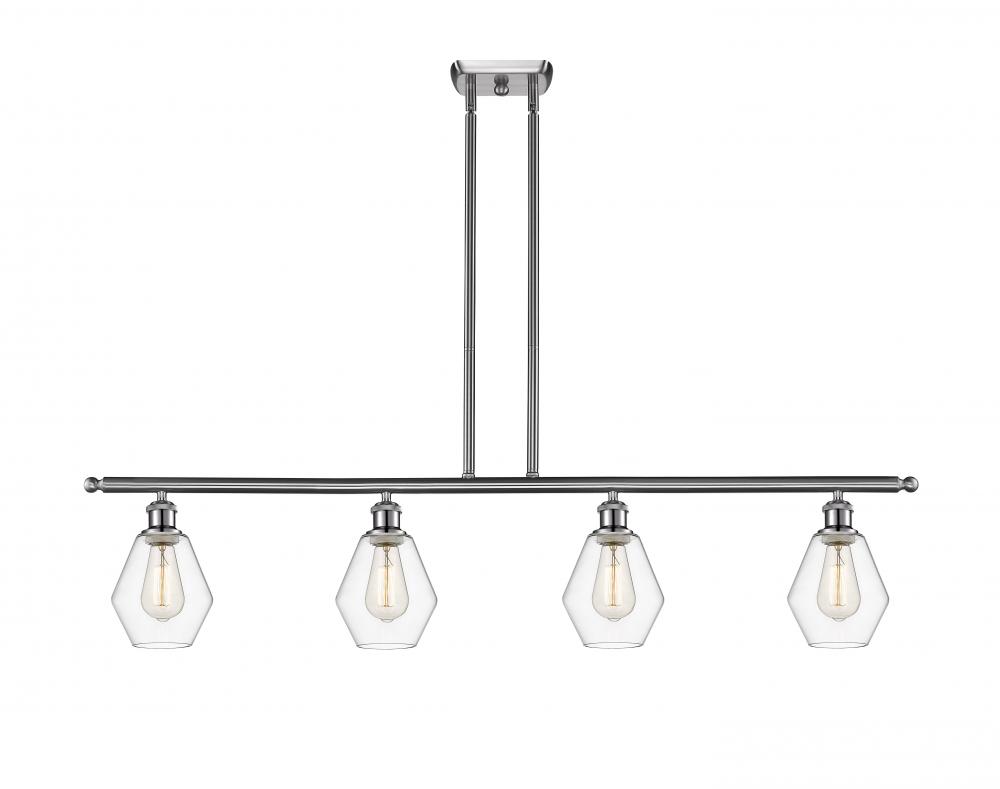 Cindyrella - 4 Light - 48 inch - Brushed Satin Nickel - Stem hung - Island Light