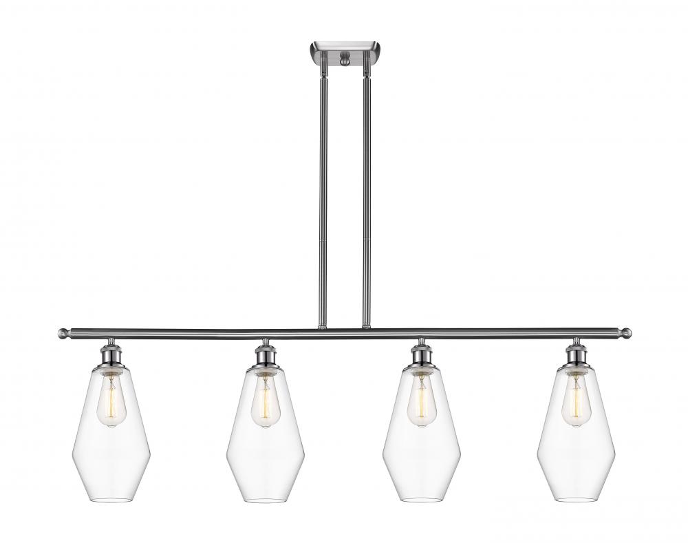 Cindyrella - 4 Light - 48 inch - Brushed Satin Nickel - Stem hung - Island Light