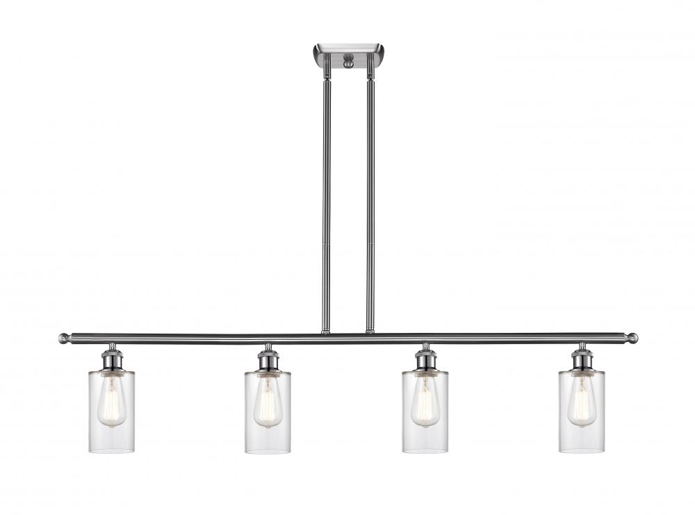Clymer - 4 Light - 48 inch - Brushed Satin Nickel - Stem hung - Island Light