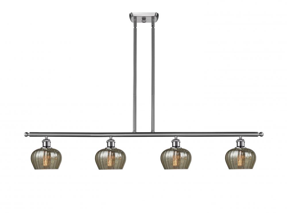 Fenton - 4 Light - 48 inch - Brushed Satin Nickel - Stem hung - Island Light