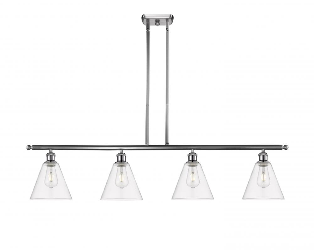 Berkshire - 4 Light - 48 inch - Brushed Satin Nickel - Stem hung - Island Light