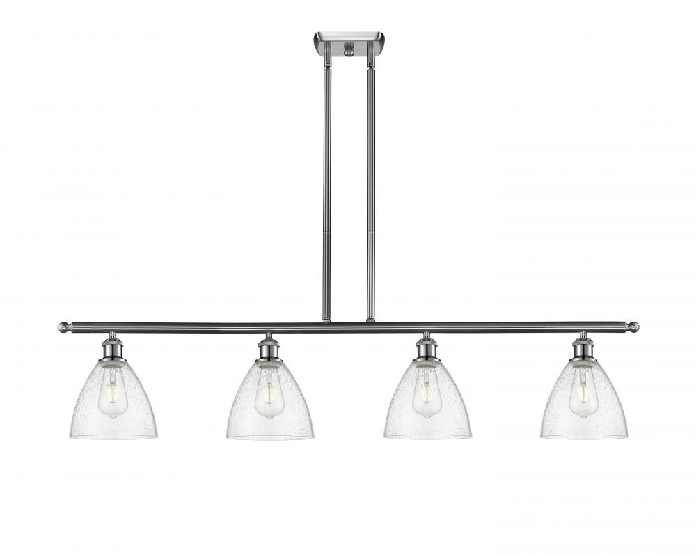 Bristol - 4 Light - 48 inch - Brushed Satin Nickel - Stem hung - Island Light