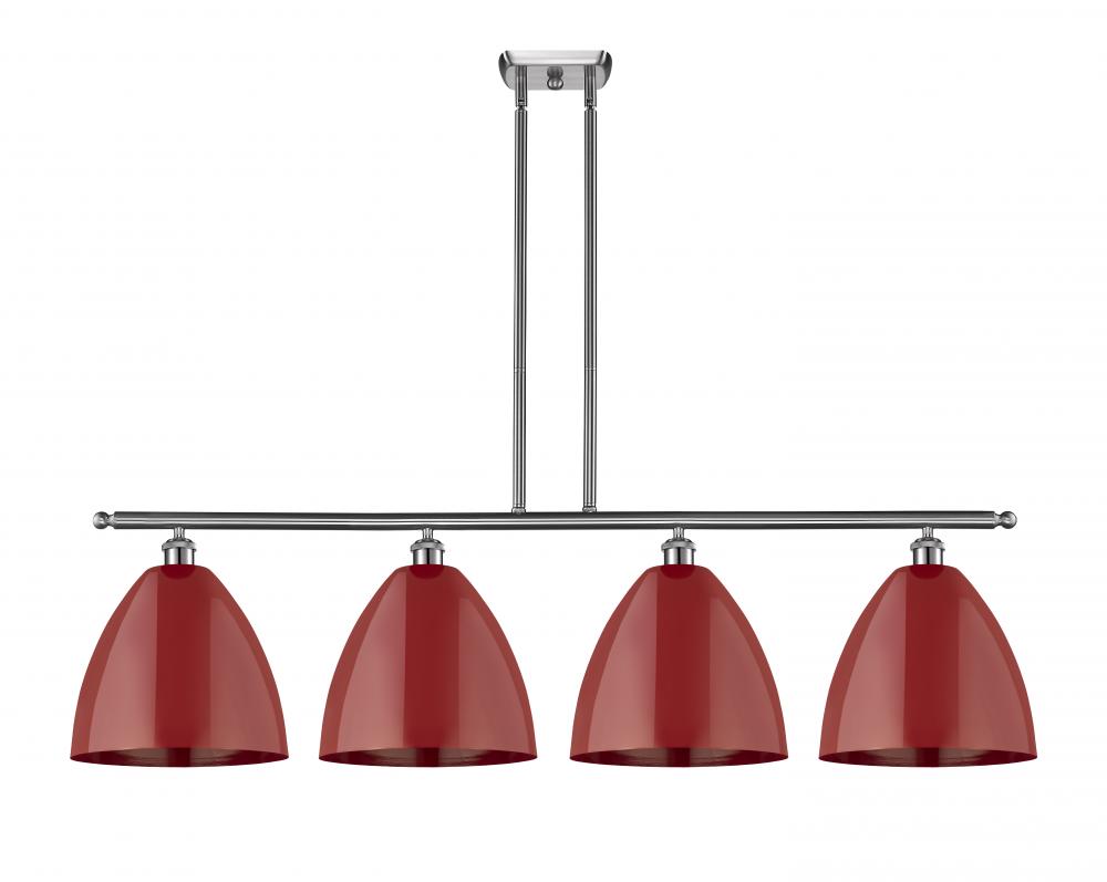 Plymouth - 4 Light - 50 inch - Brushed Satin Nickel - Stem hung - Island Light