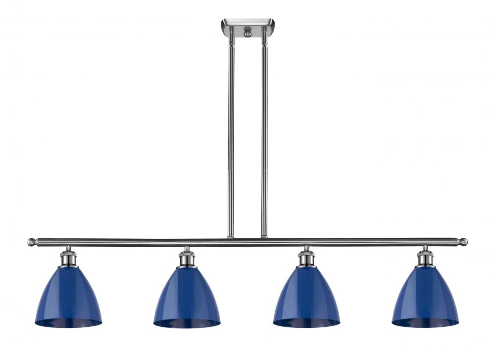 Plymouth - 4 Light - 48 inch - Brushed Satin Nickel - Stem hung - Island Light