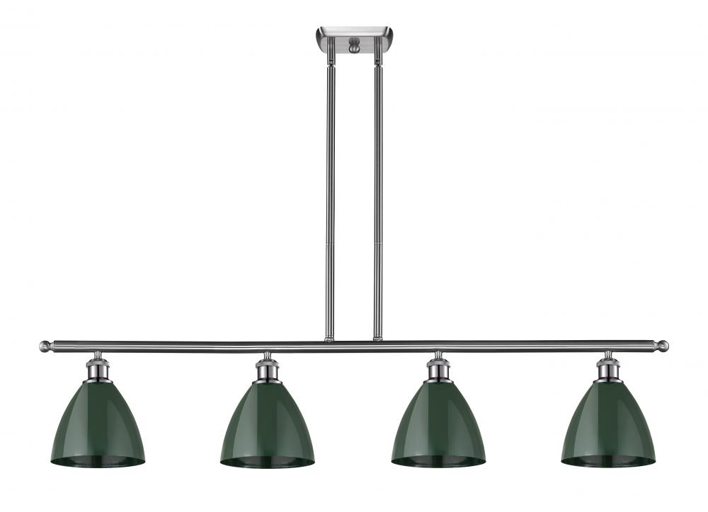 Plymouth - 4 Light - 48 inch - Brushed Satin Nickel - Stem hung - Island Light