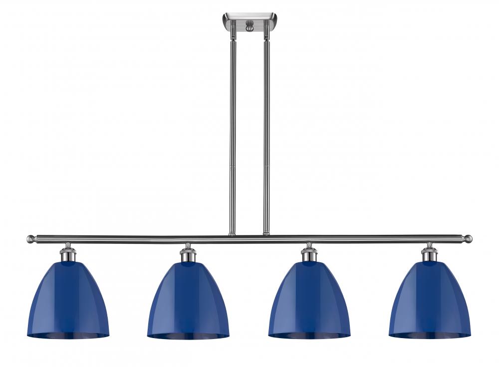 Plymouth - 4 Light - 48 inch - Brushed Satin Nickel - Stem hung - Island Light