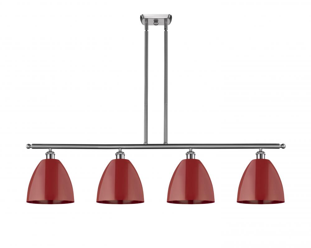 Plymouth - 4 Light - 48 inch - Brushed Satin Nickel - Stem hung - Island Light