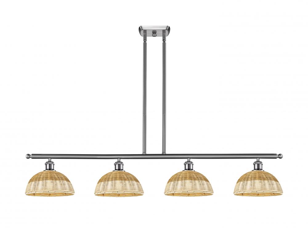 Bristol Natural II - 4 Light - 48 inch - Brushed Satin Nickel - Stem Hung - Island Light