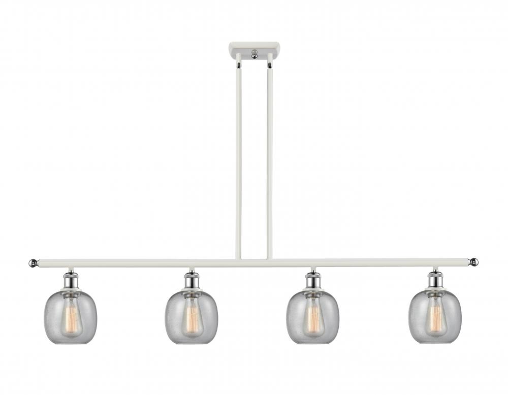 Belfast - 4 Light - 48 inch - White Polished Chrome - Stem hung - Island Light