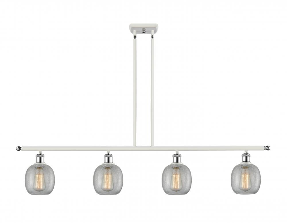 Belfast - 4 Light - 48 inch - White Polished Chrome - Stem hung - Island Light