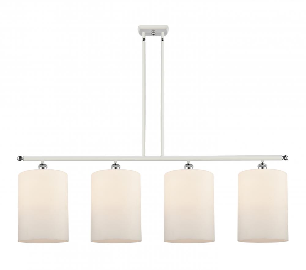 Cobbleskill - 4 Light - 48 inch - White Polished Chrome - Stem hung - Island Light