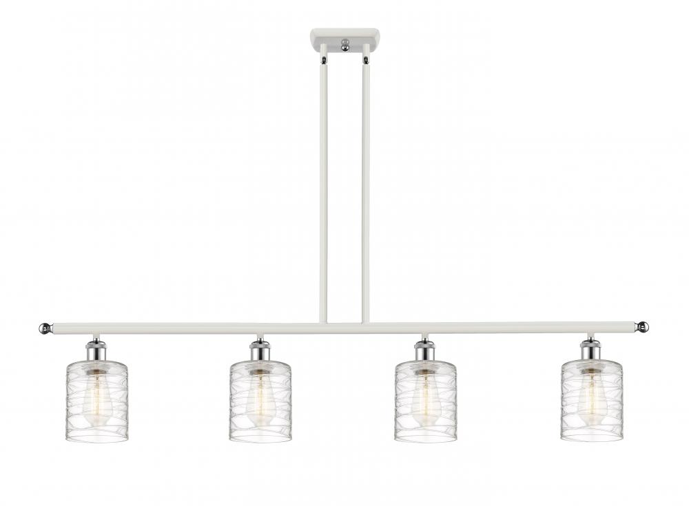 Cobbleskill - 4 Light - 48 inch - White Polished Chrome - Stem hung - Island Light