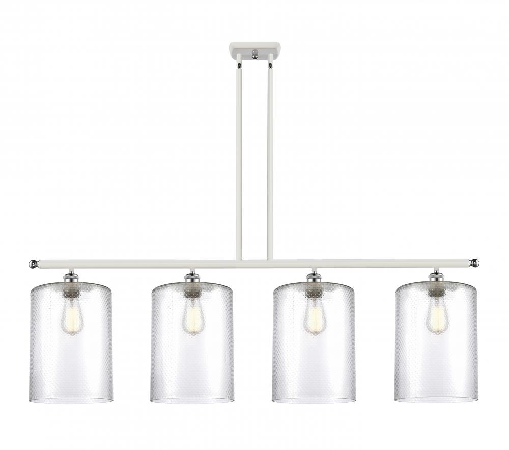 Cobbleskill - 4 Light - 48 inch - White Polished Chrome - Stem hung - Island Light