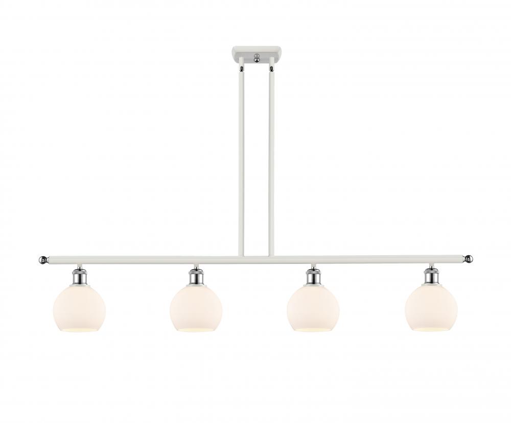 Athens - 4 Light - 48 inch - White Polished Chrome - Stem hung - Island Light