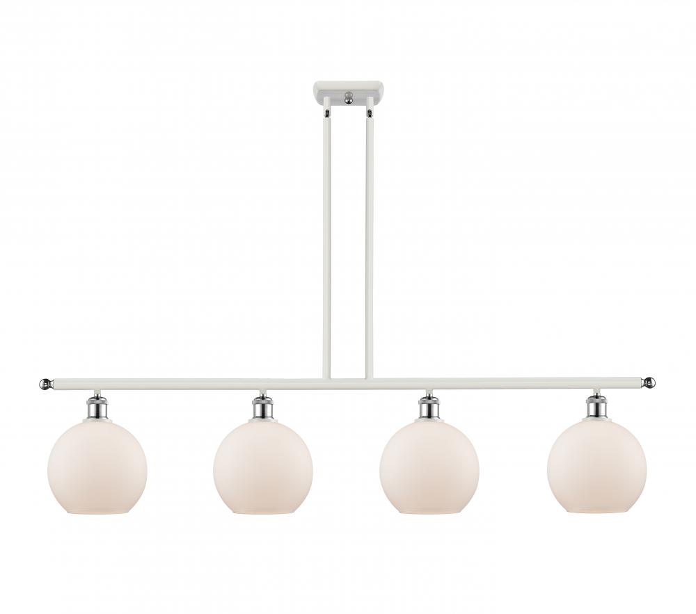 Athens - 4 Light - 48 inch - White Polished Chrome - Stem hung - Island Light