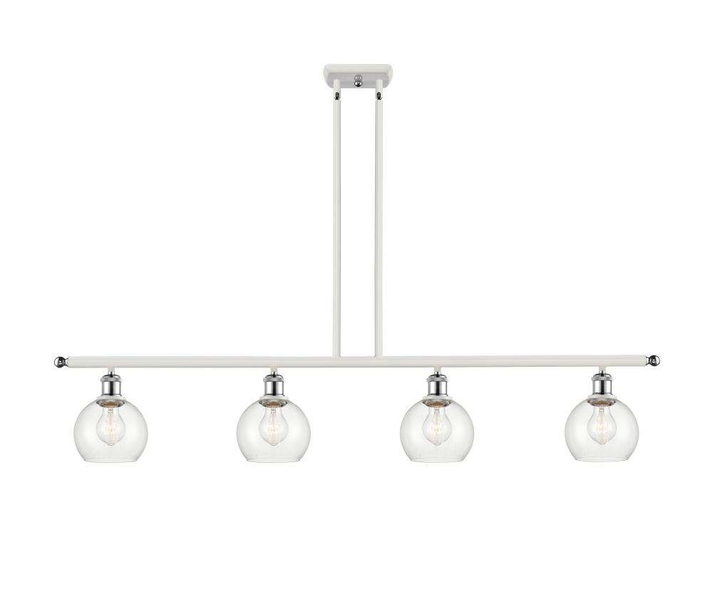 Athens - 4 Light - 48 inch - White Polished Chrome - Stem hung - Island Light