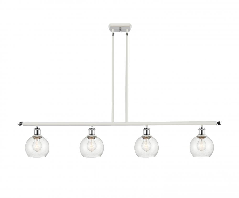 Athens - 4 Light - 48 inch - White Polished Chrome - Stem hung - Island Light