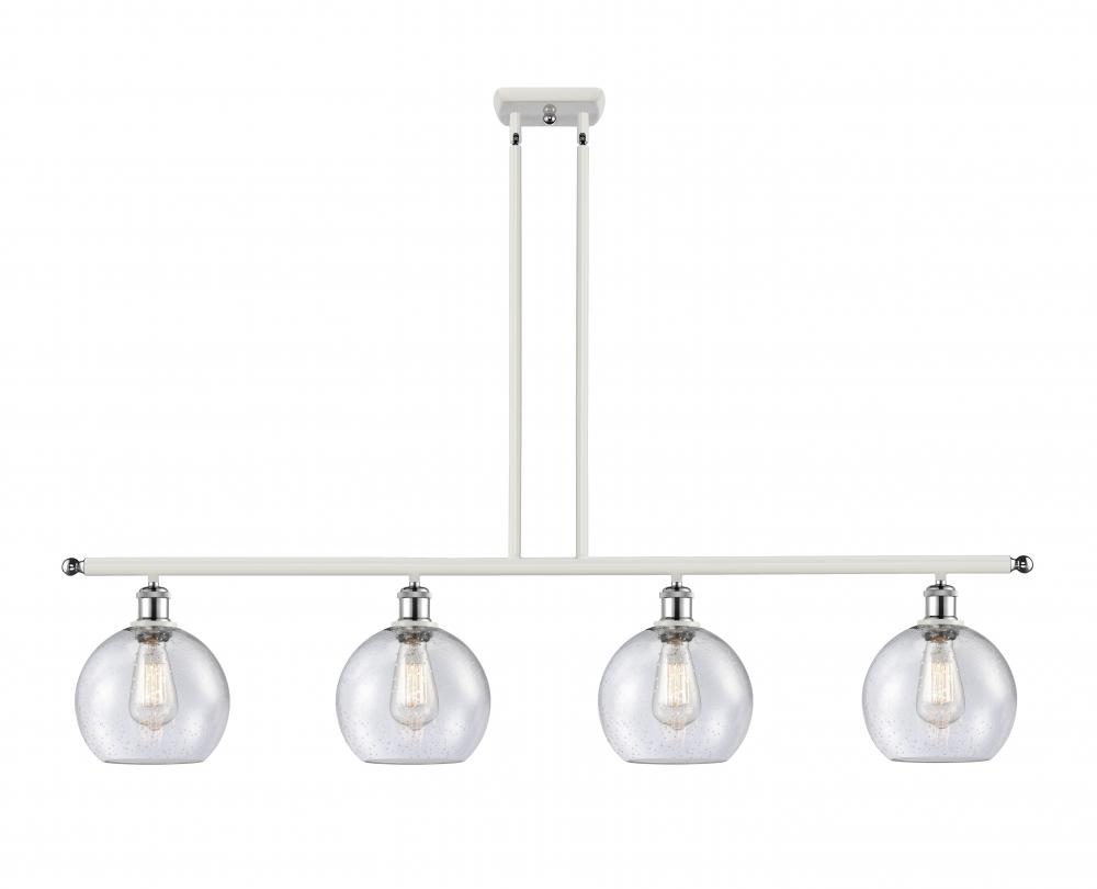 Athens - 4 Light - 48 inch - White Polished Chrome - Stem hung - Island Light