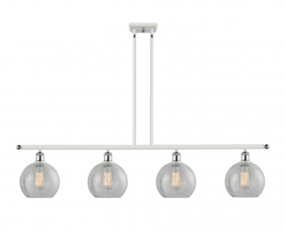 Athens - 4 Light - 48 inch - White Polished Chrome - Stem hung - Island Light