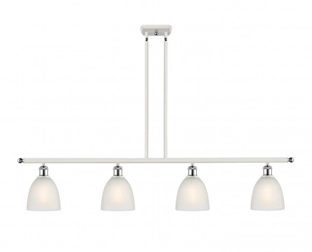 Castile - 4 Light - 48 inch - White Polished Chrome - Stem hung - Island Light