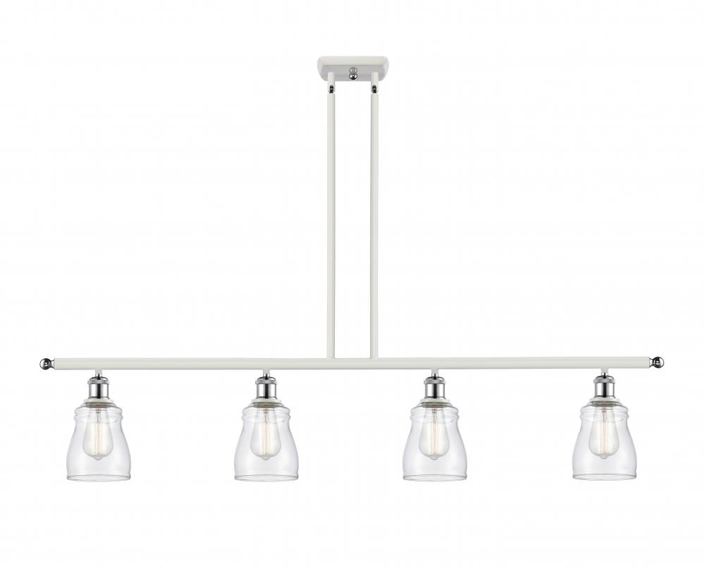 Ellery - 4 Light - 48 inch - White Polished Chrome - Stem hung - Island Light