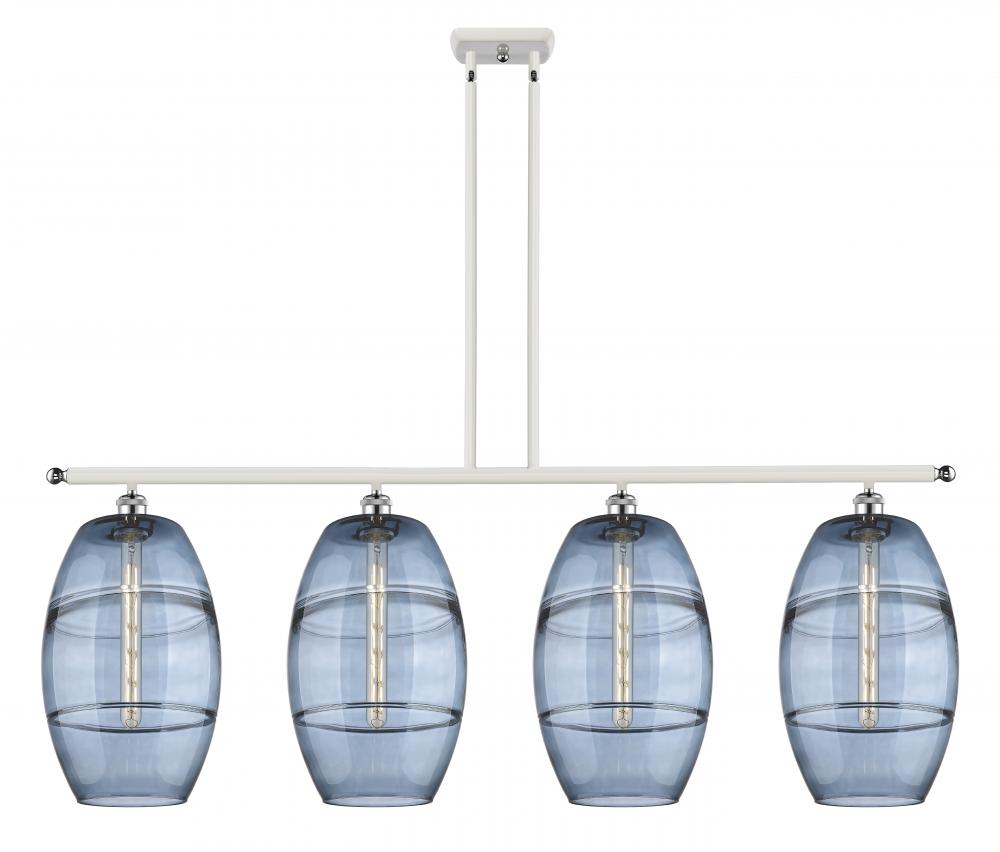 Vaz - 4 Light - 48 inch - White Polished Chrome - Stem hung - Island Light
