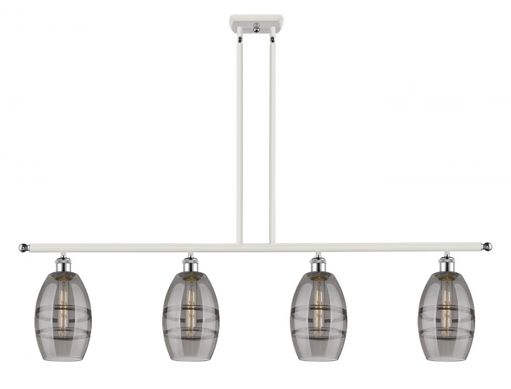 Vaz - 4 Light - 48 inch - White Polished Chrome - Stem hung - Island Light