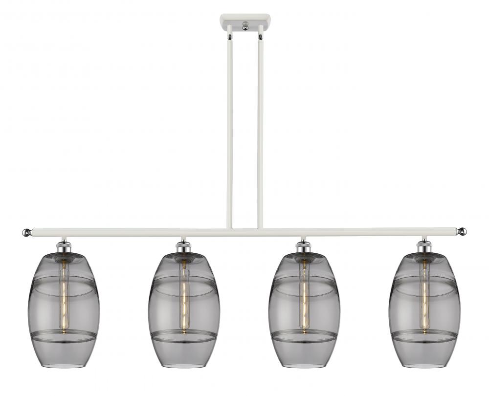Vaz - 4 Light - 48 inch - White Polished Chrome - Stem hung - Island Light