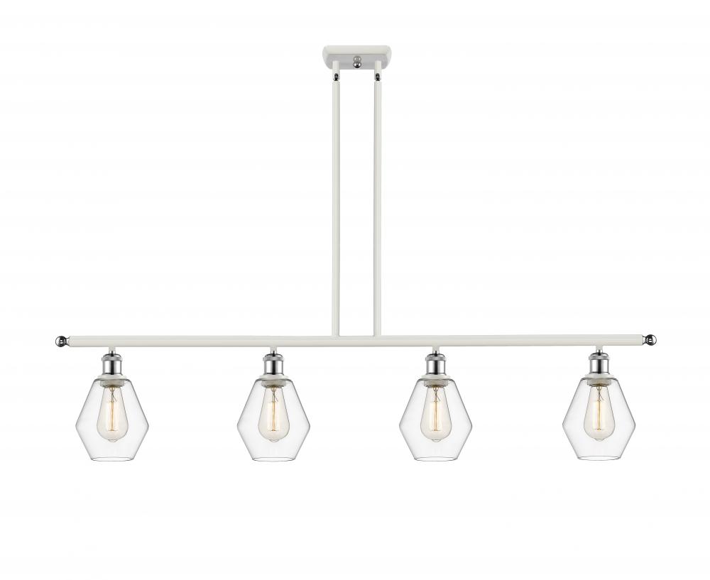 Cindyrella - 4 Light - 48 inch - White Polished Chrome - Stem hung - Island Light