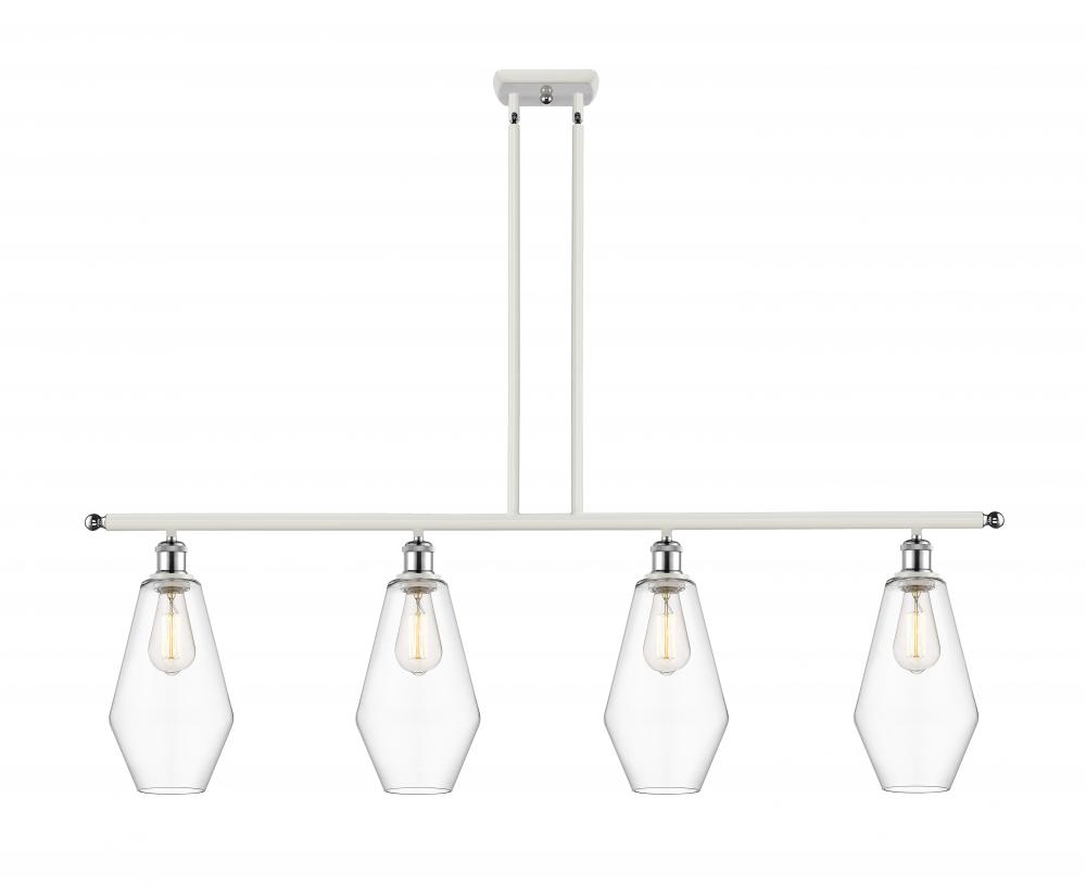 Cindyrella - 4 Light - 48 inch - White Polished Chrome - Stem hung - Island Light