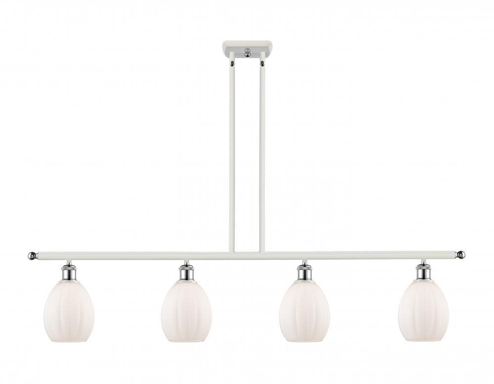 Eaton - 4 Light - 48 inch - White Polished Chrome - Stem hung - Island Light