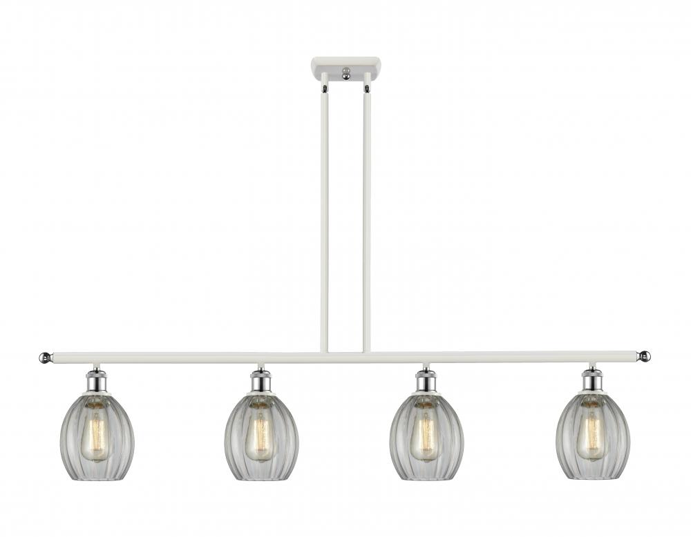 Eaton - 4 Light - 48 inch - White Polished Chrome - Stem hung - Island Light