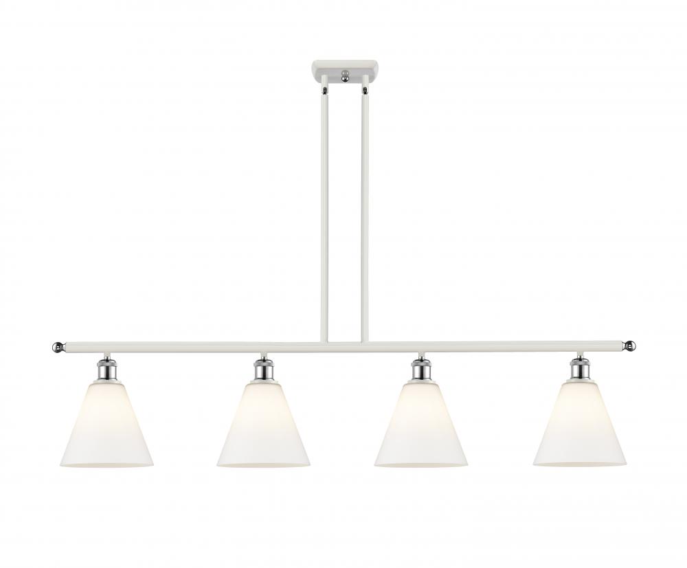 Berkshire - 4 Light - 48 inch - White Polished Chrome - Stem hung - Island Light