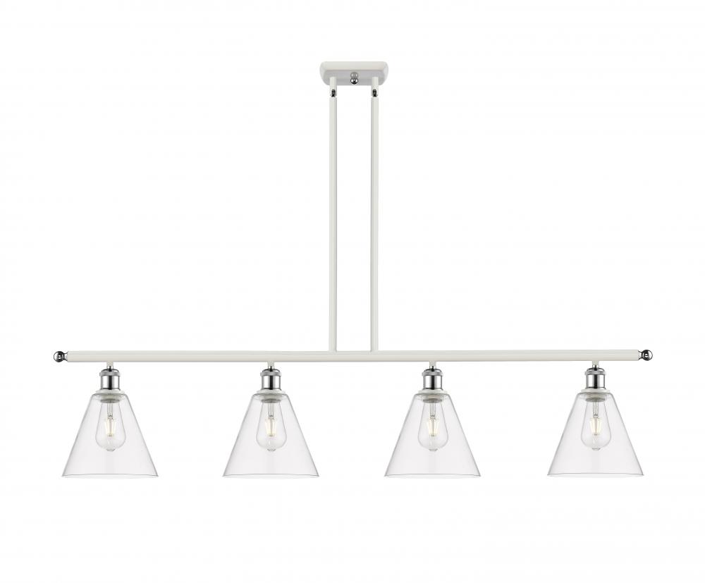 Berkshire - 4 Light - 48 inch - White Polished Chrome - Stem hung - Island Light