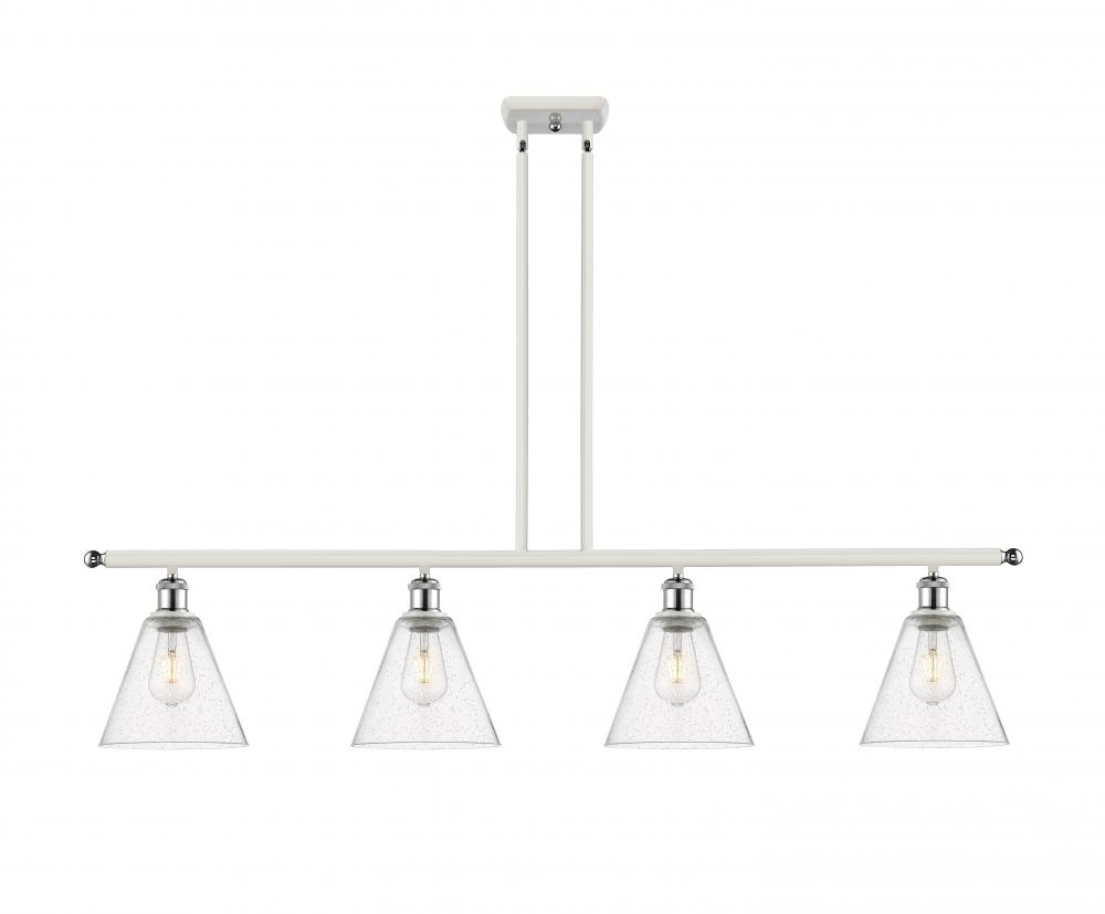 Berkshire - 4 Light - 48 inch - White Polished Chrome - Stem hung - Island Light