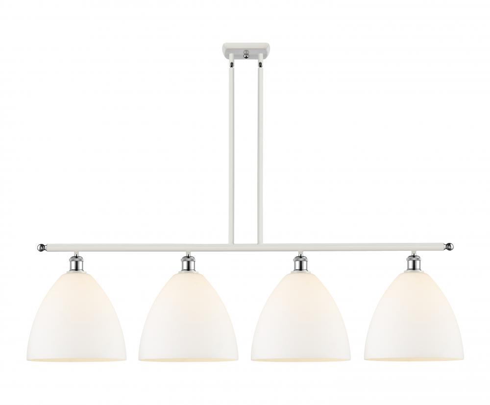 Bristol - 4 Light - 50 inch - White Polished Chrome - Stem hung - Island Light