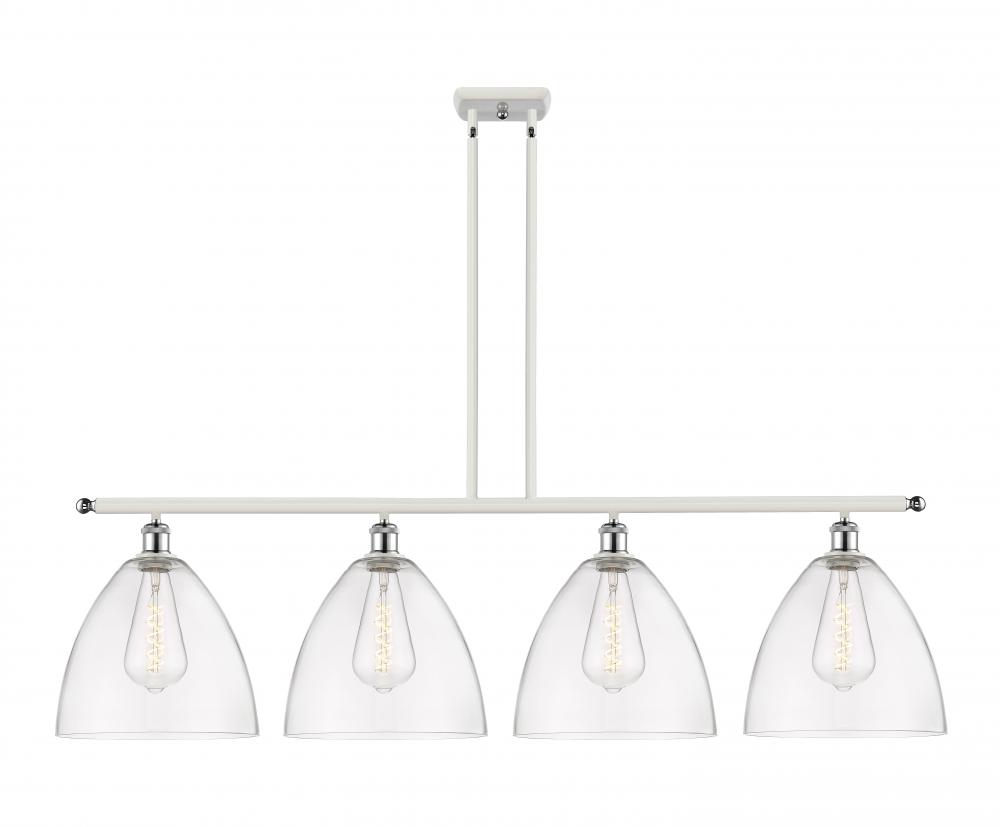 Bristol - 4 Light - 50 inch - White Polished Chrome - Stem hung - Island Light