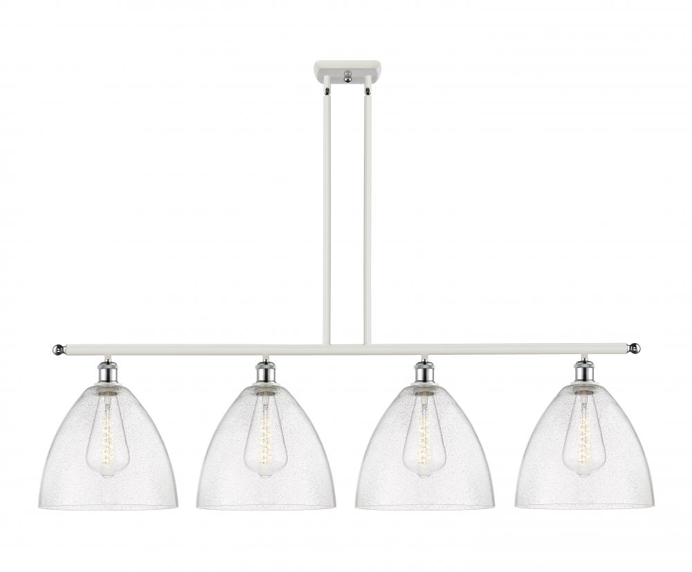 Bristol - 4 Light - 50 inch - White Polished Chrome - Stem hung - Island Light