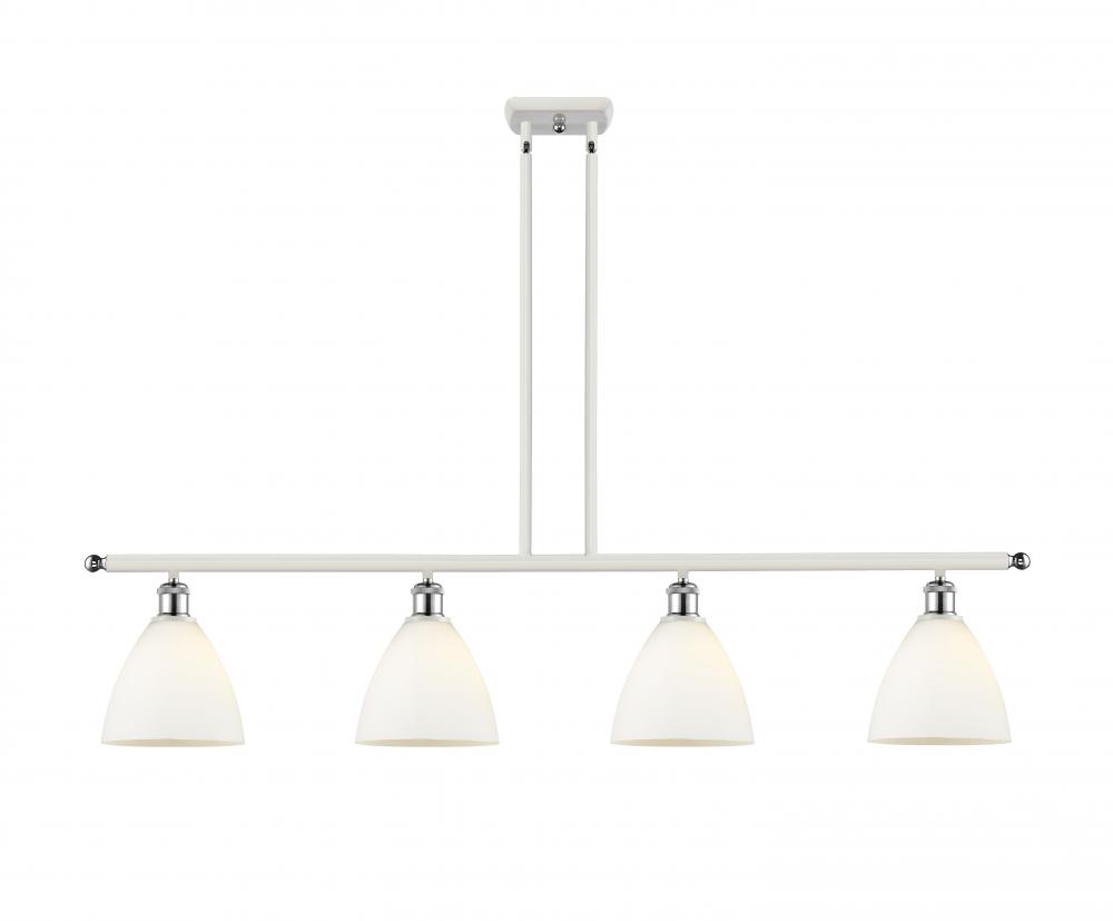 Bristol - 4 Light - 48 inch - White Polished Chrome - Stem hung - Island Light