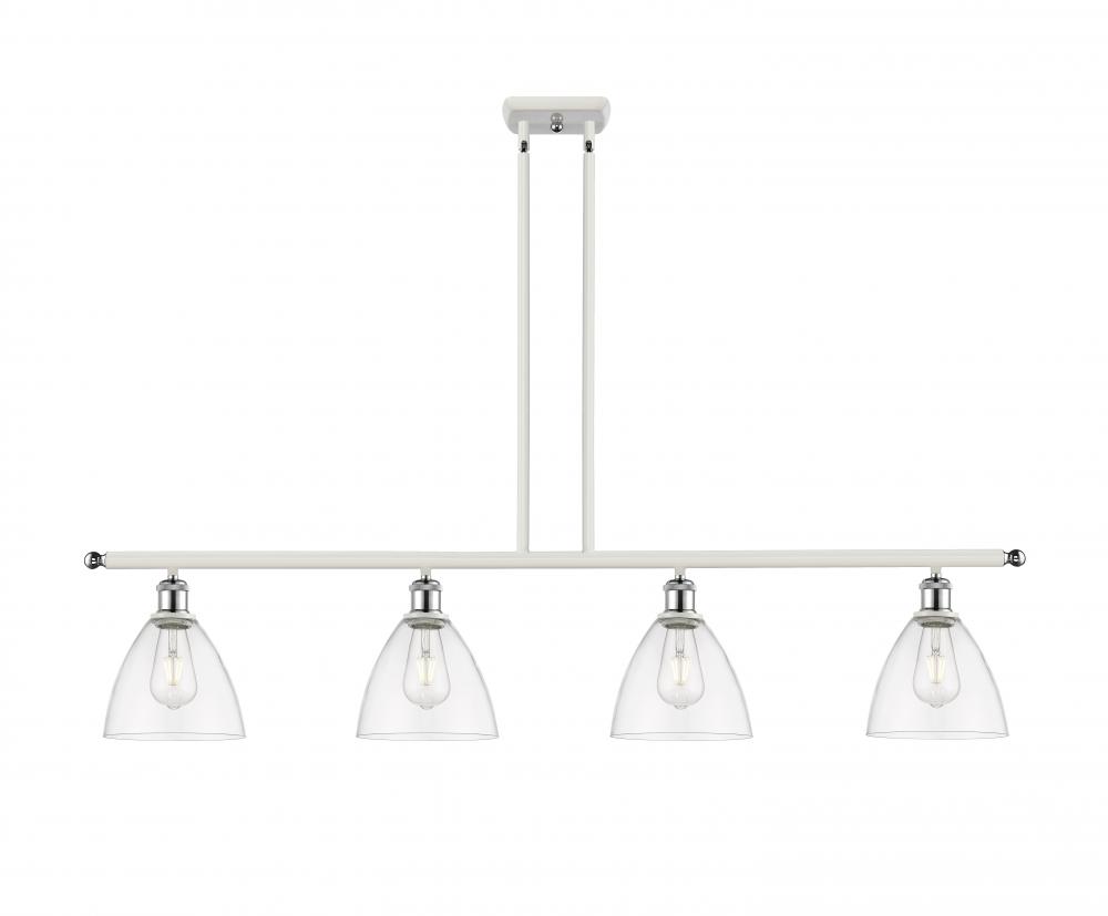 Bristol - 4 Light - 48 inch - White Polished Chrome - Stem hung - Island Light