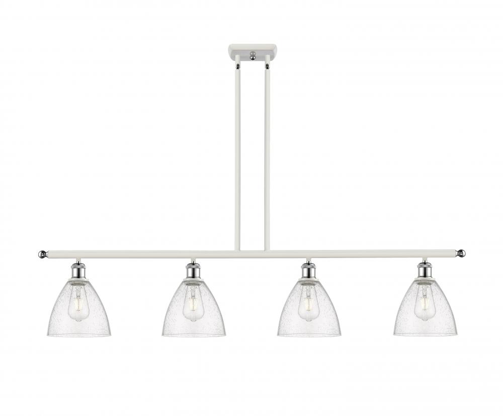 Bristol - 4 Light - 48 inch - White Polished Chrome - Stem hung - Island Light