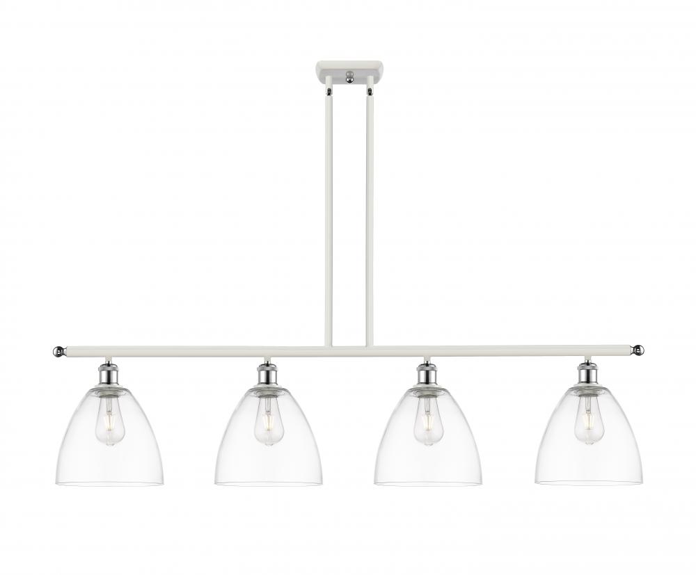 Bristol - 4 Light - 48 inch - White Polished Chrome - Stem hung - Island Light
