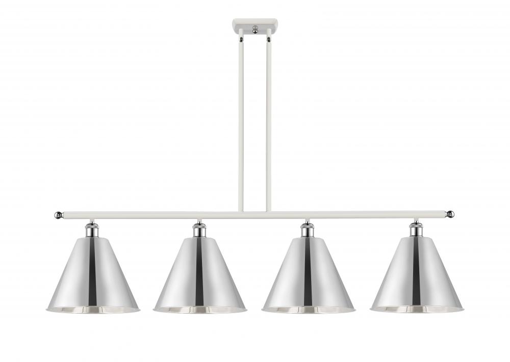 Berkshire - 4 Light - 50 inch - White Polished Chrome - Stem hung - Island Light