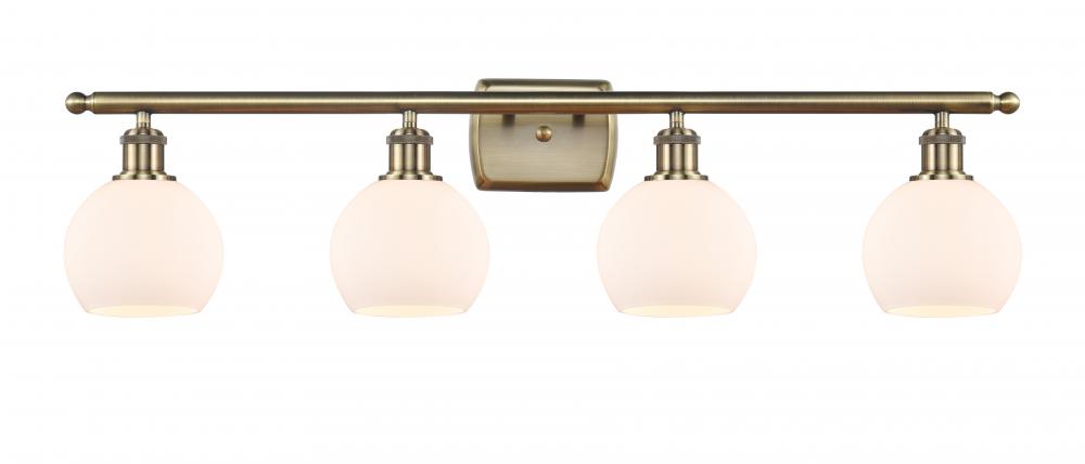 Athens - 4 Light - 36 inch - Antique Brass - Bath Vanity Light