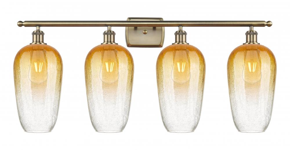 Brookhaven Flute - 4 Light - 37 inch - Antique Brass - Bath Vanity Light