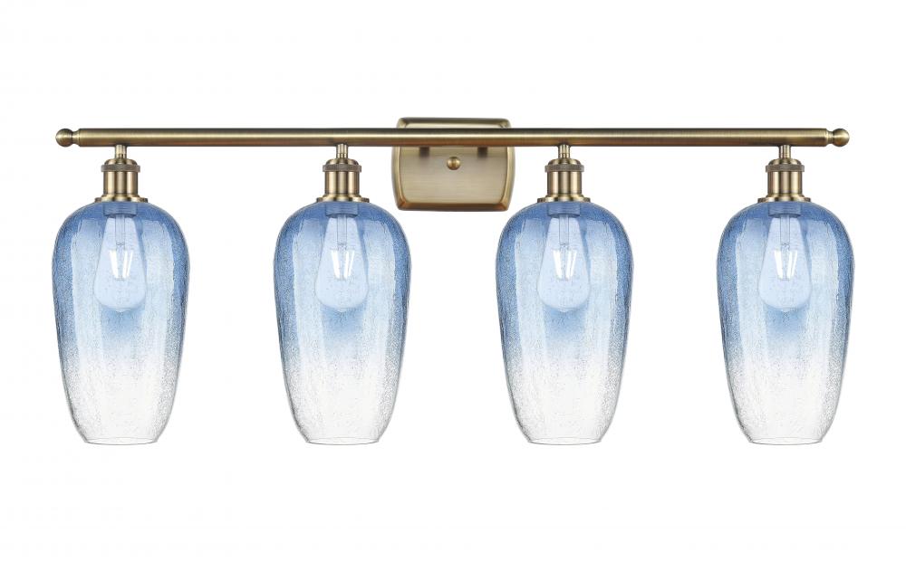 Brookhaven Flute - 4 Light - 37 inch - Antique Brass - Bath Vanity Light