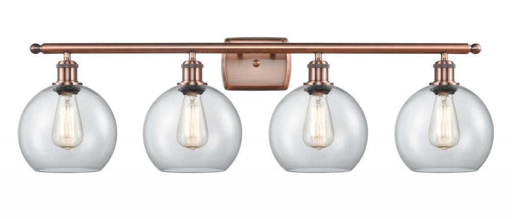 Athens - 4 Light - 38 inch - Antique Copper - Bath Vanity Light