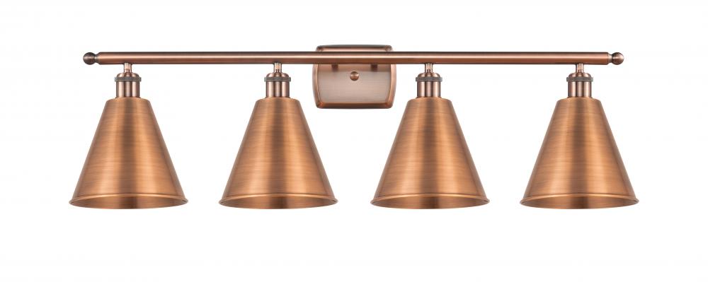 Berkshire - 4 Light - 38 inch - Antique Copper - Bath Vanity Light